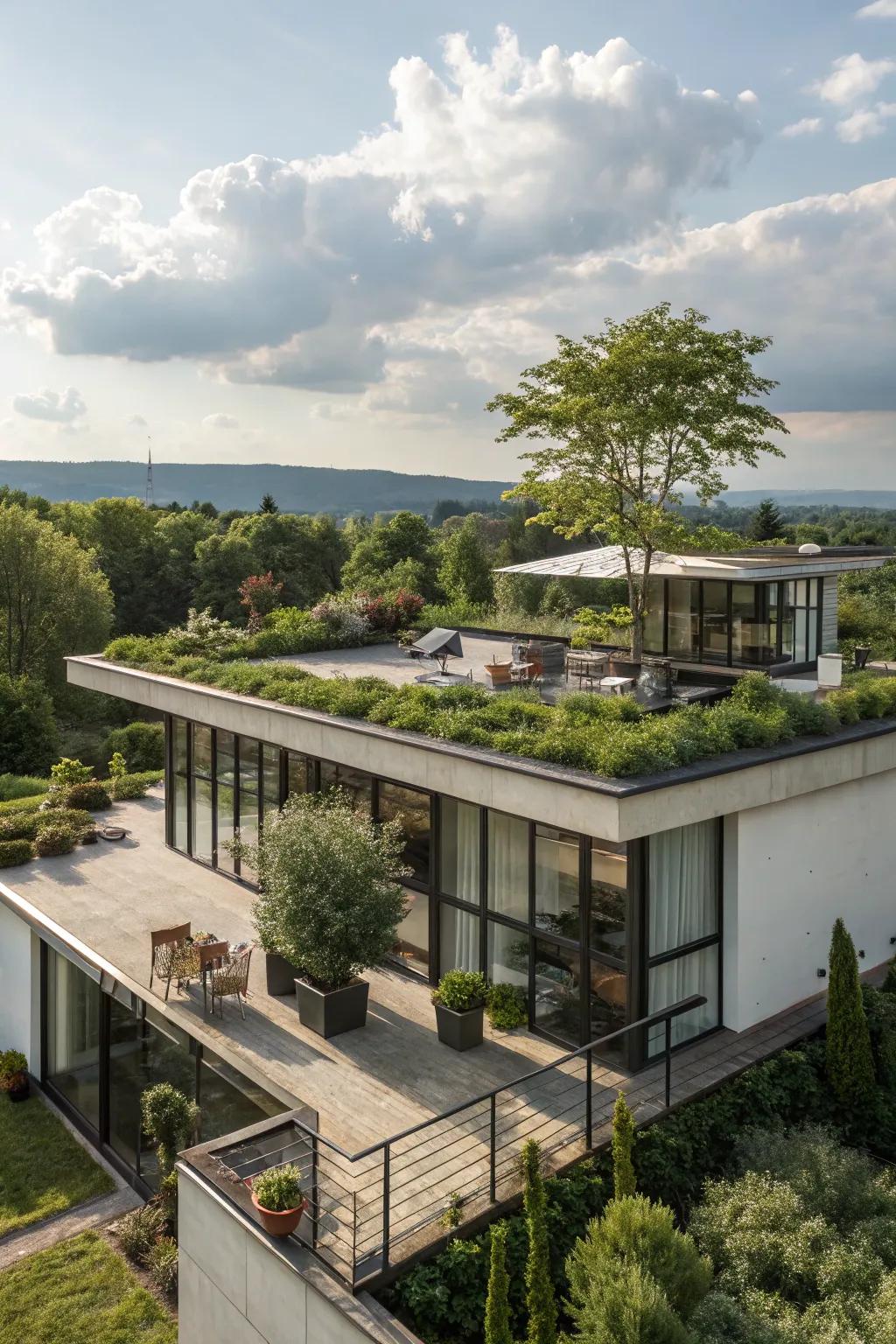 A flat roof adds to the sleek look of a square home.