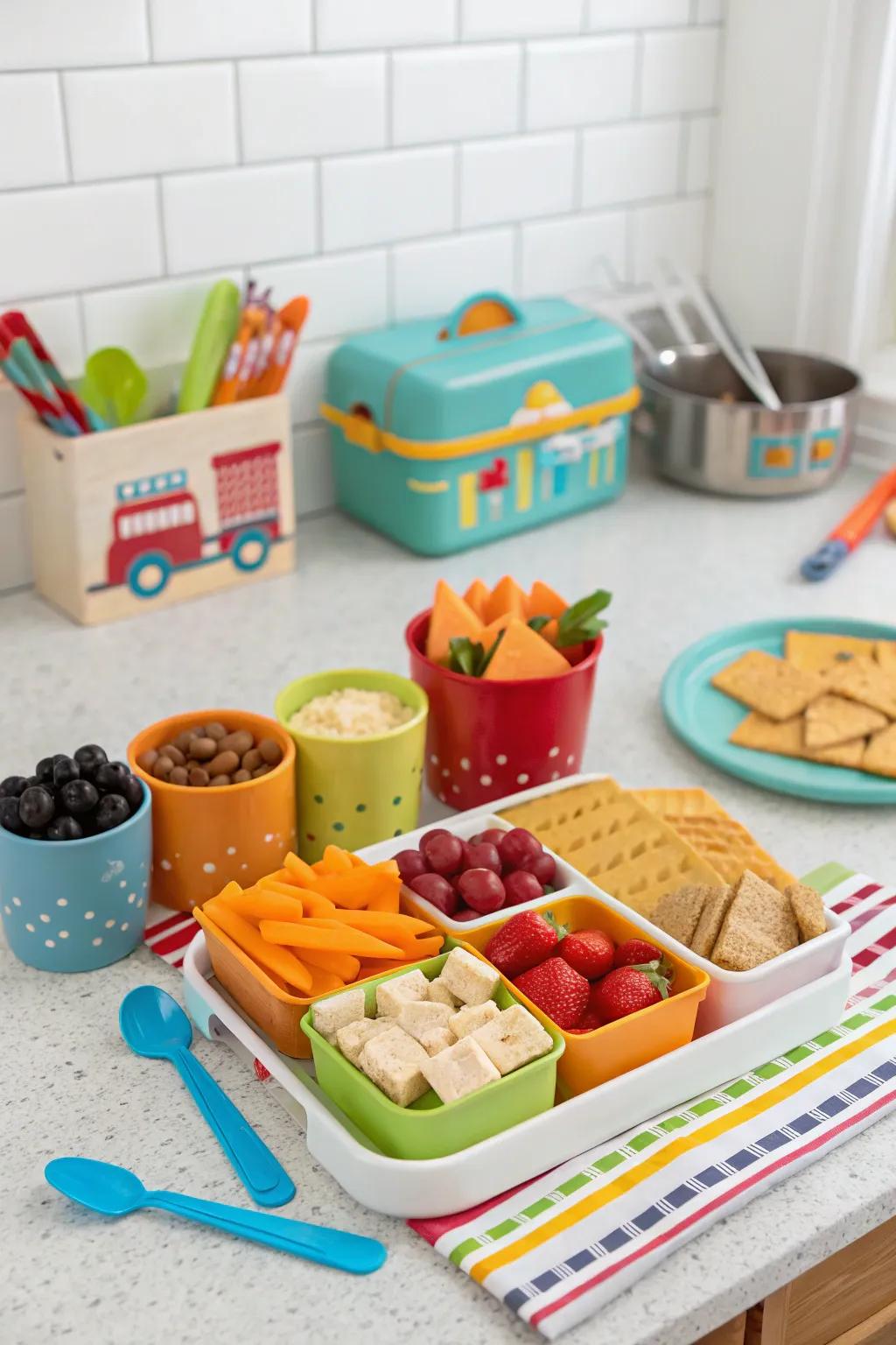 An engineer's snack station encourages creativity.