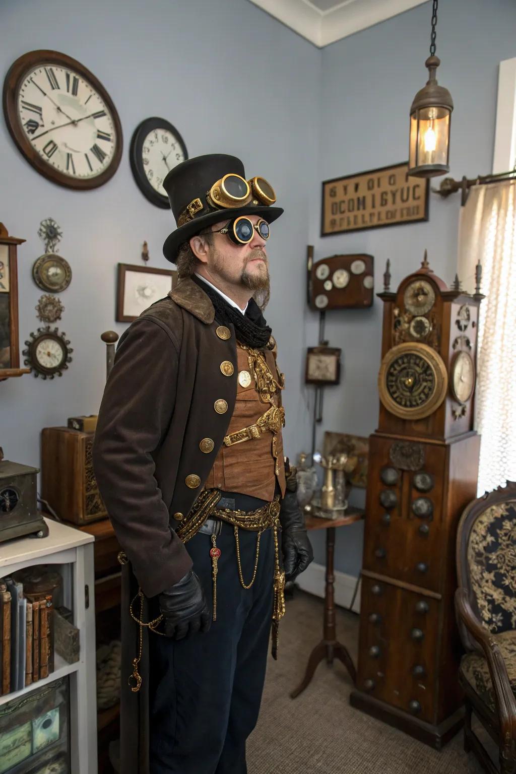 Travel through time with a steampunk-inspired costume.