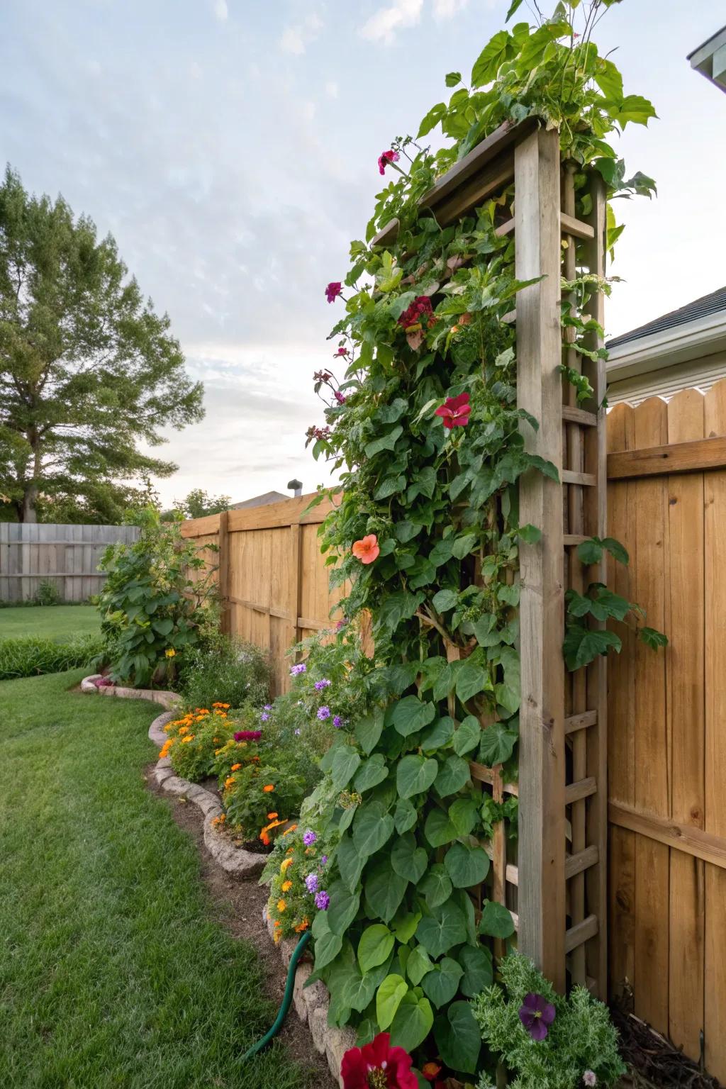 Vertical gardens make the most of limited space.