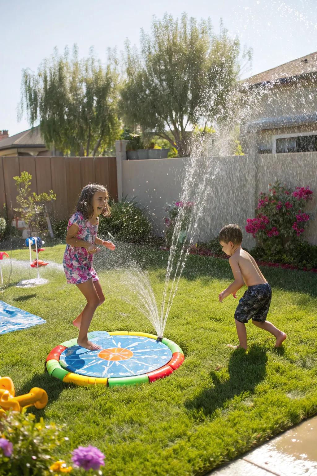 A refreshing water play station for summer days