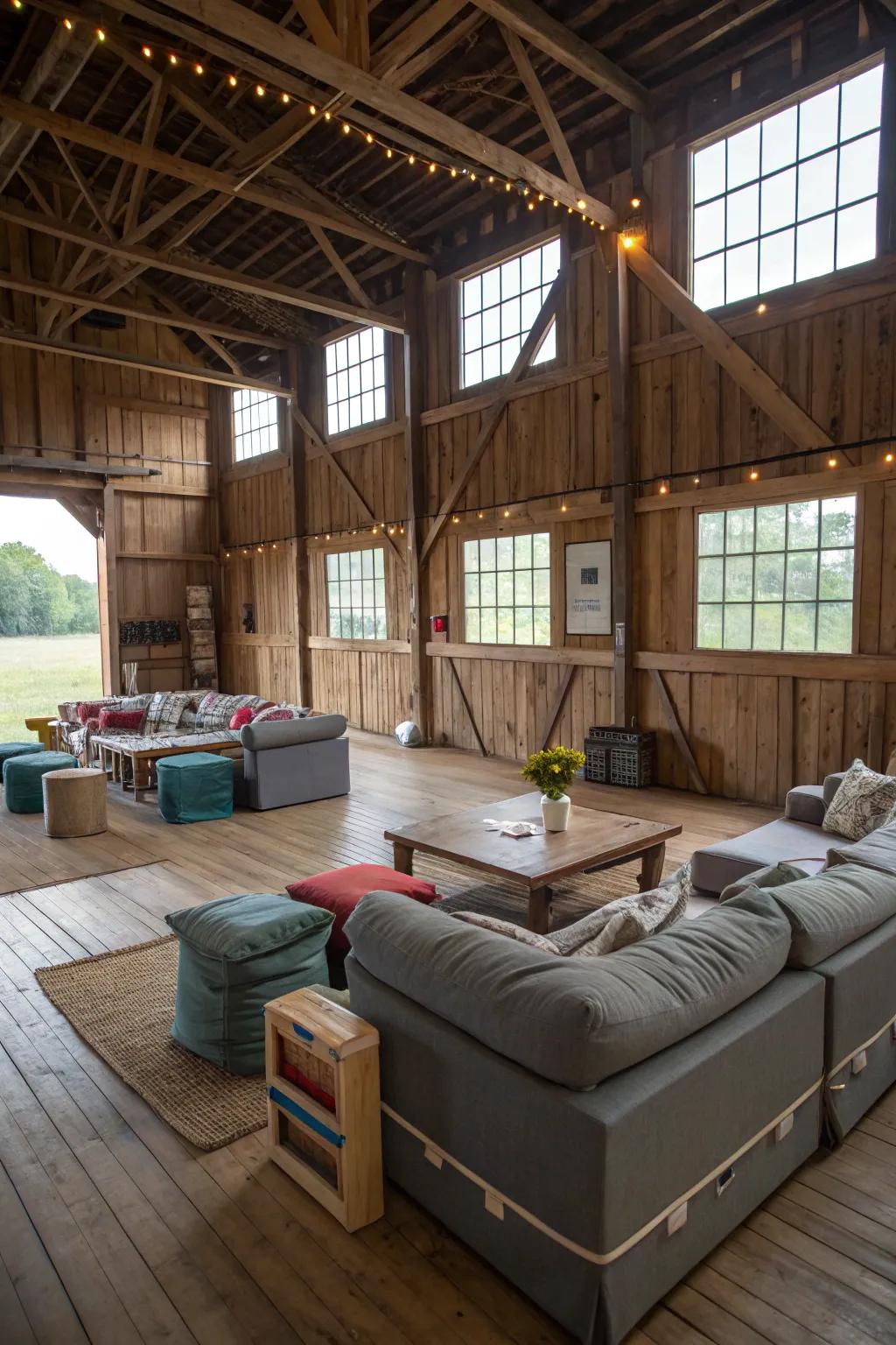 A multi-functional barn can adapt to various needs and activities.