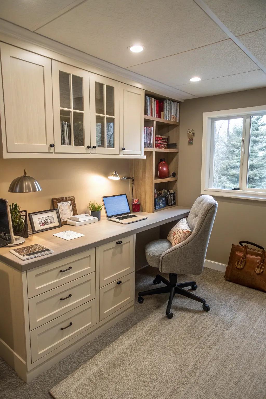 A home office that boosts productivity and comfort.