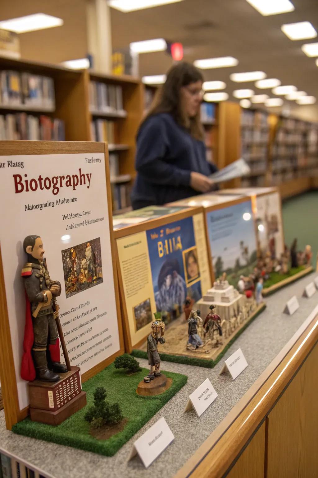 Miniature scenes bringing stories to life.