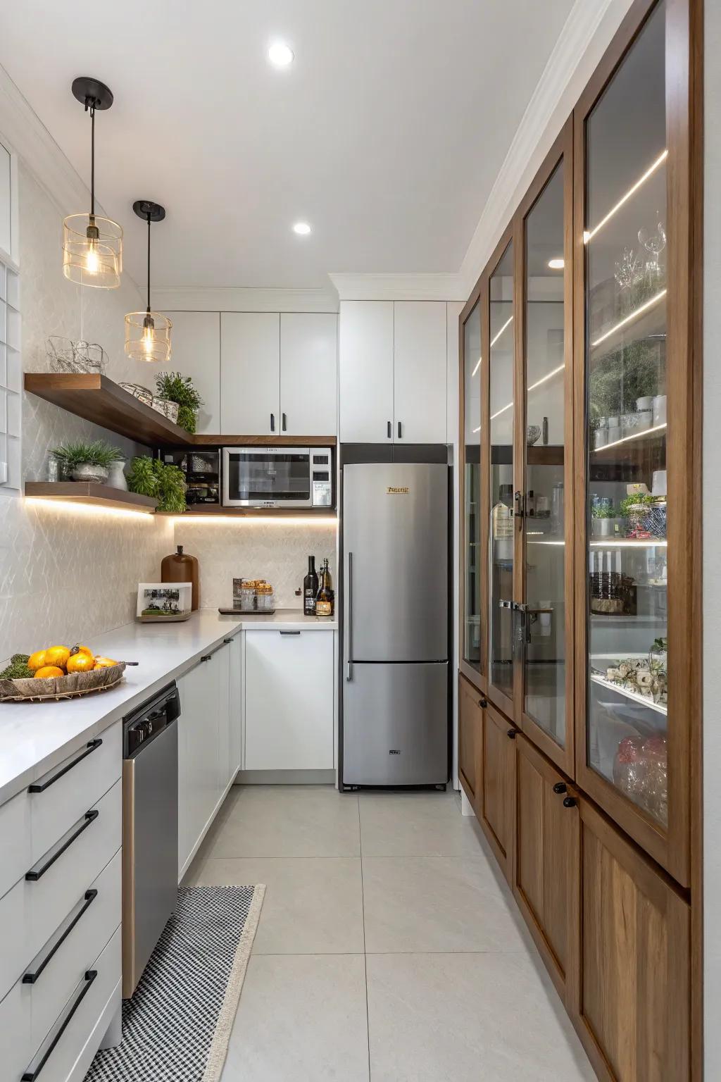 Floating cabinets can add a modern and airy feel to your kitchen.