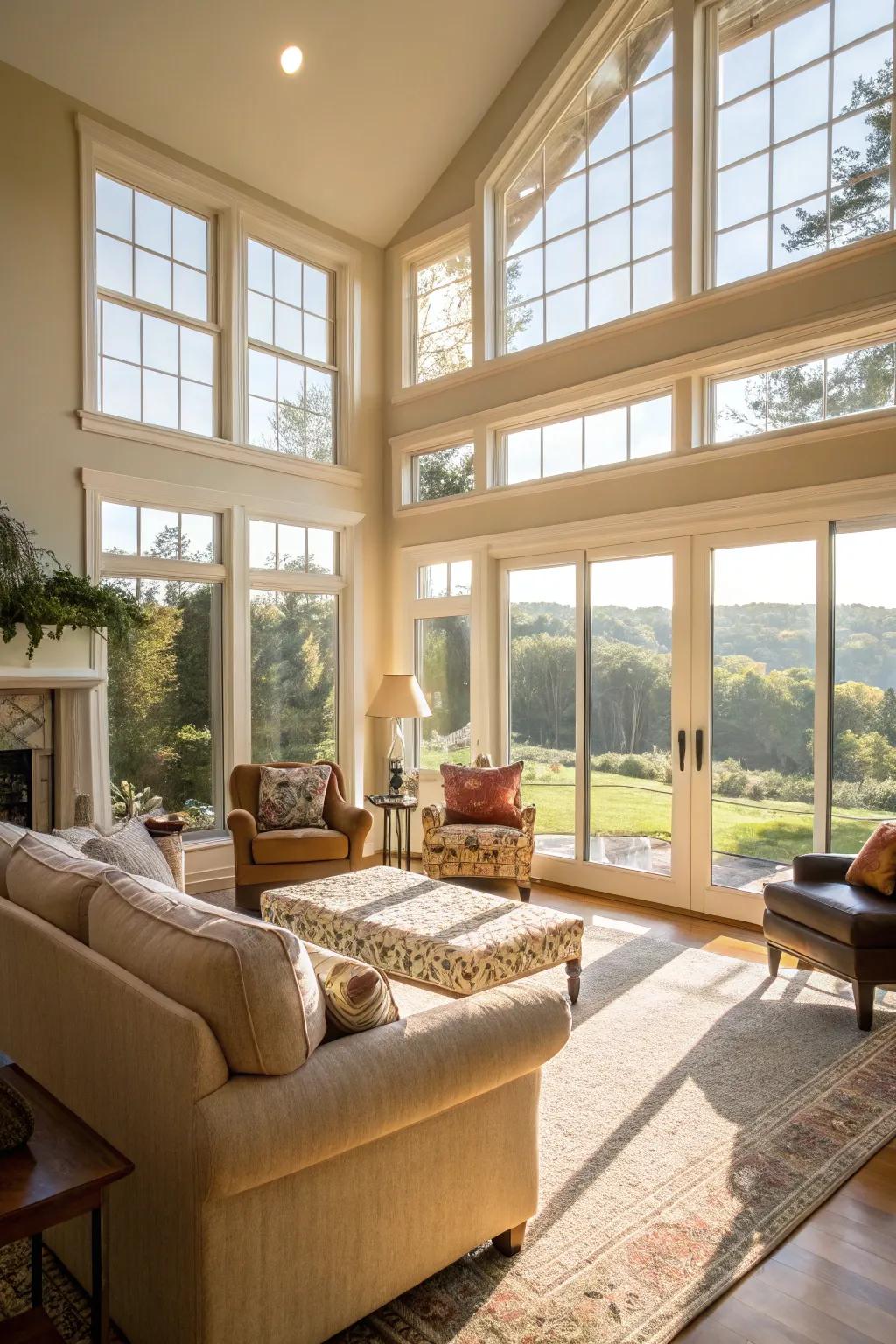 Natural light brightens and warms your living space.