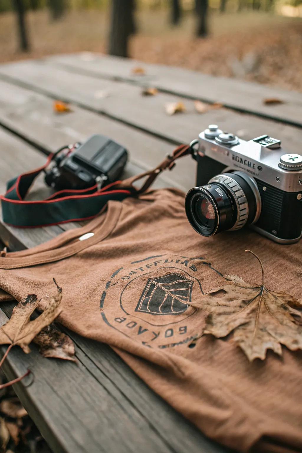 Countryside drawing tees add charm to relaxed autumn weekends.