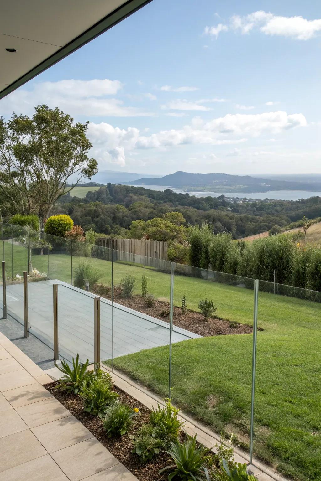 Transparent screen fences deliver a state-of-the-art and unobstructed panorama.