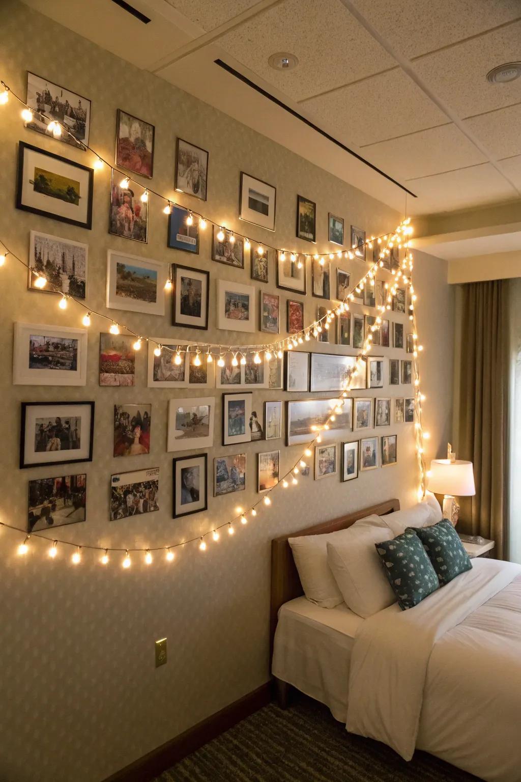 Celebrate memories with a personalized photo wall.