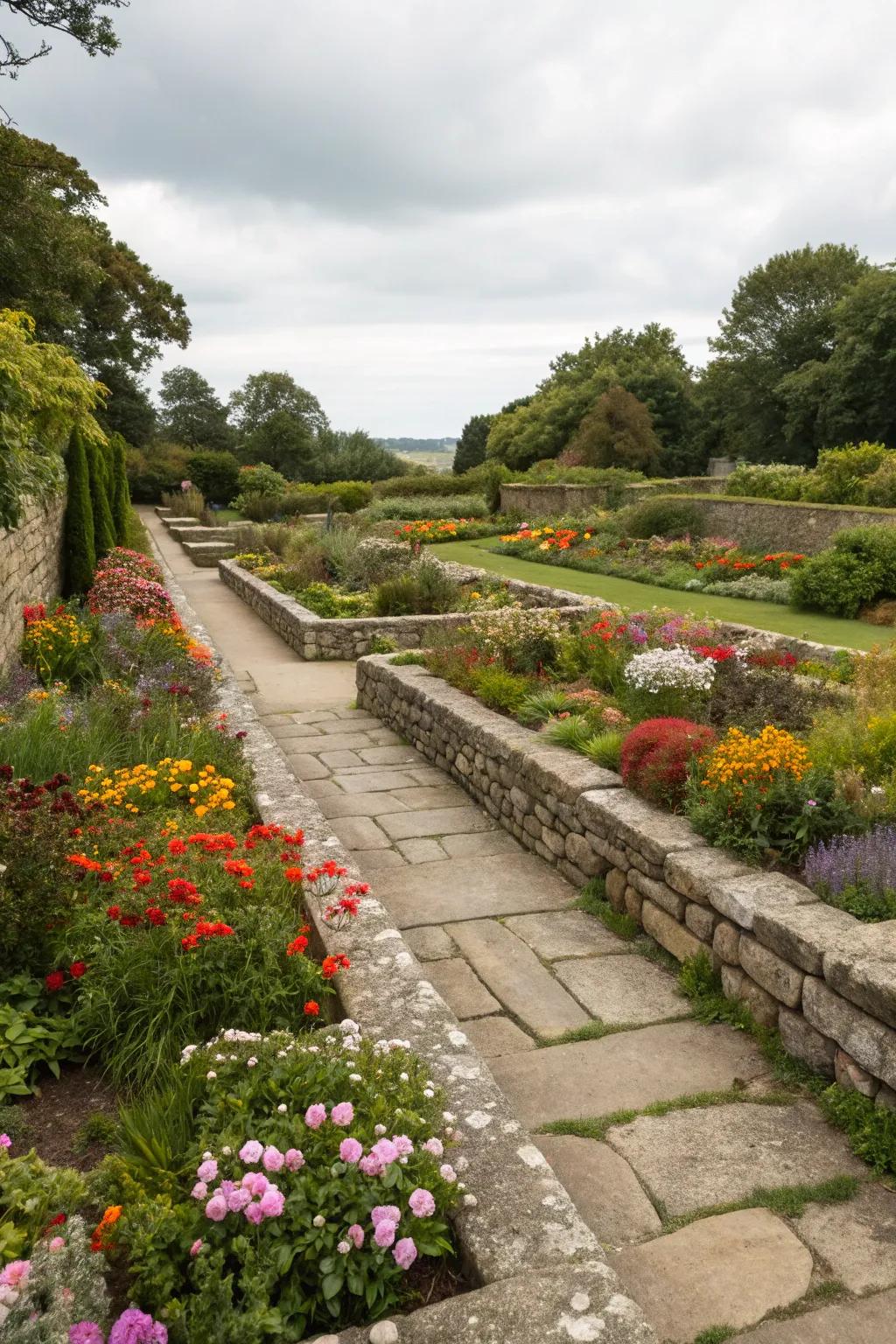 Borders and edging create clean lines and define garden spaces.