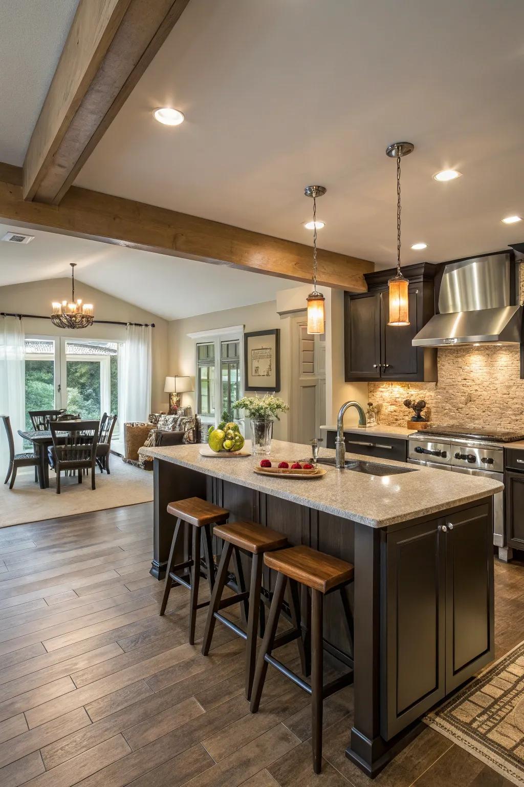 An integrated area that enhances utility and social interaction.