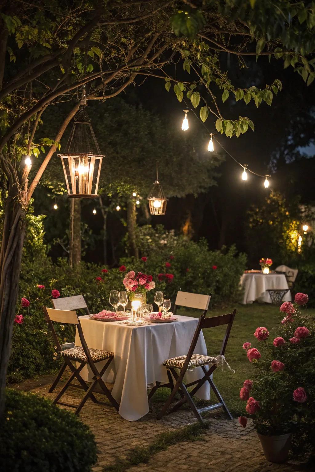 With lantern-lit evenings, create a romantic ambiance.