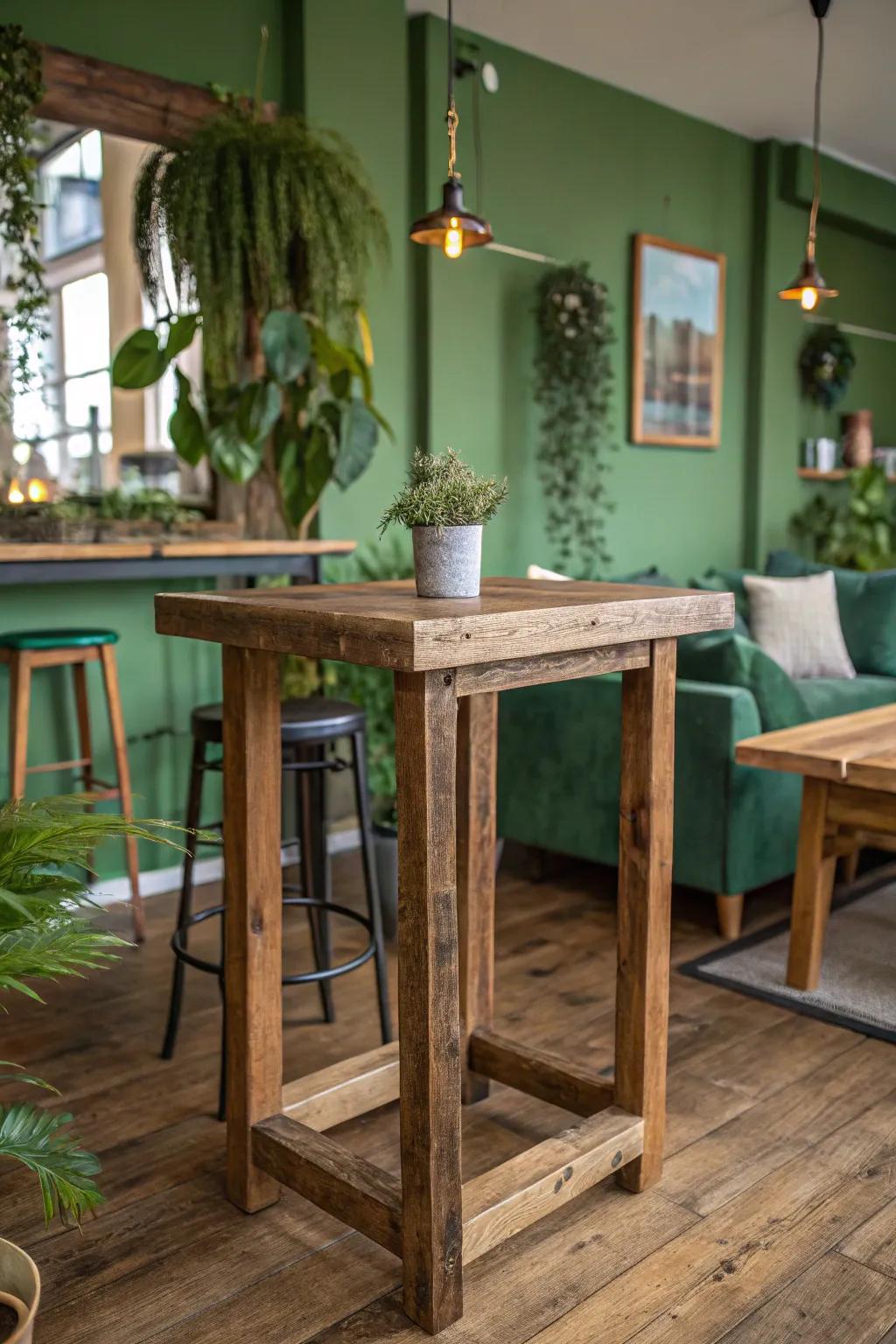 Sustainability meets style with eco-friendly pub tables.