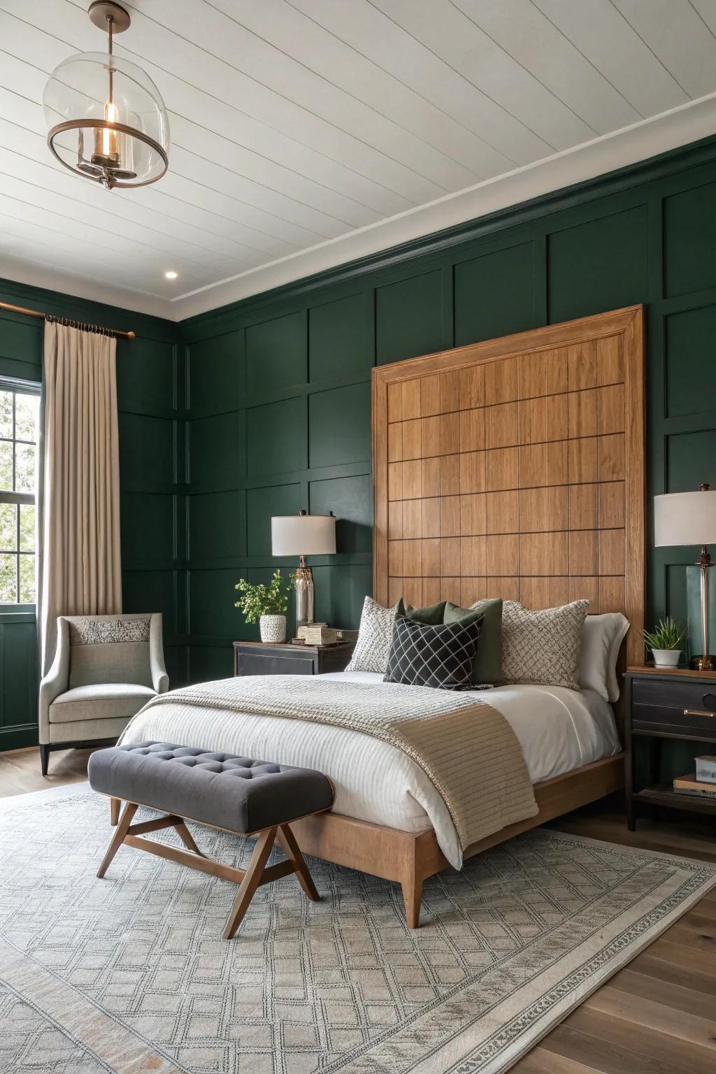 Two-toned planks infuse depth and visual intrigue into your personal space.