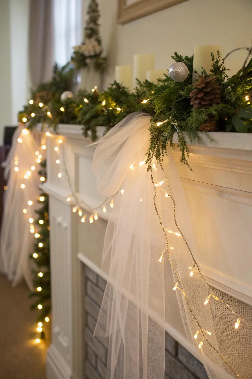 Add elegance to your home with a tulle garland.