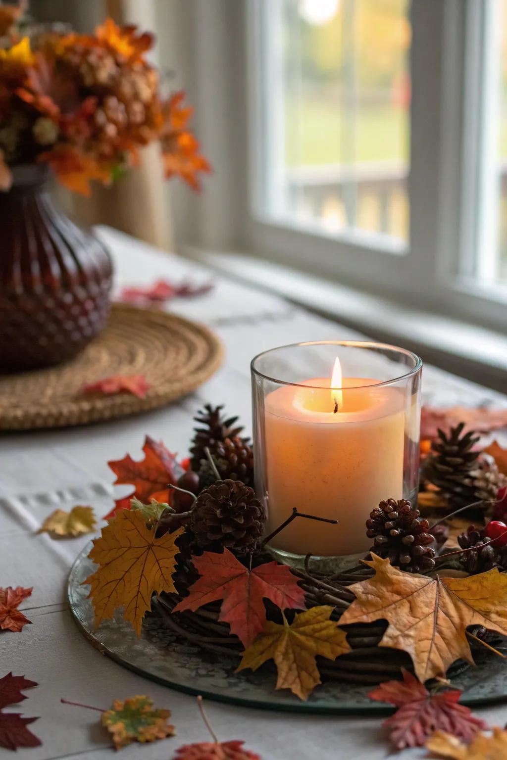 Seasonal decor keeps your votive candle arrangements fresh and festive.