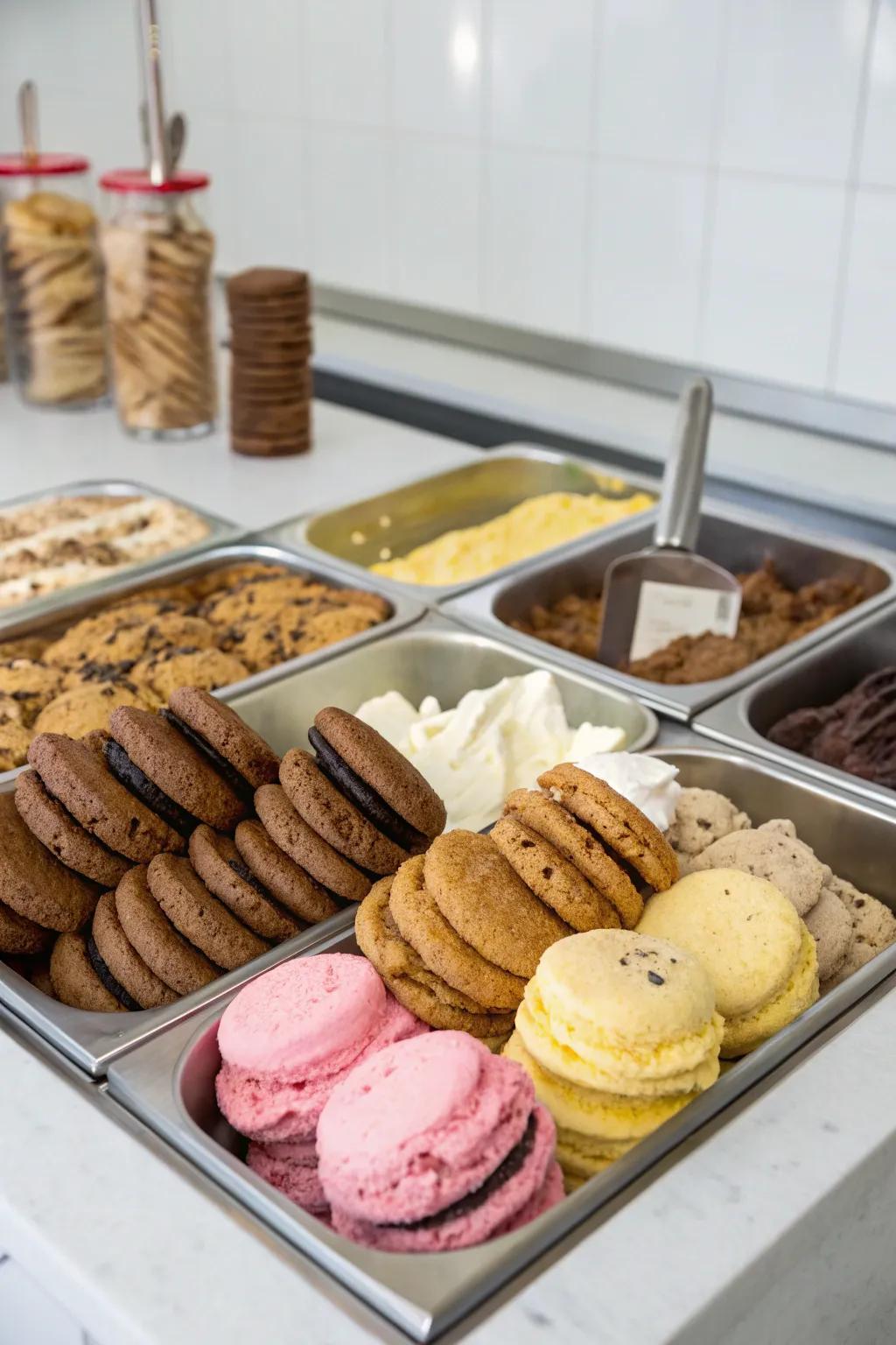 Custom ice cream sandwiches for a heavenly treat.