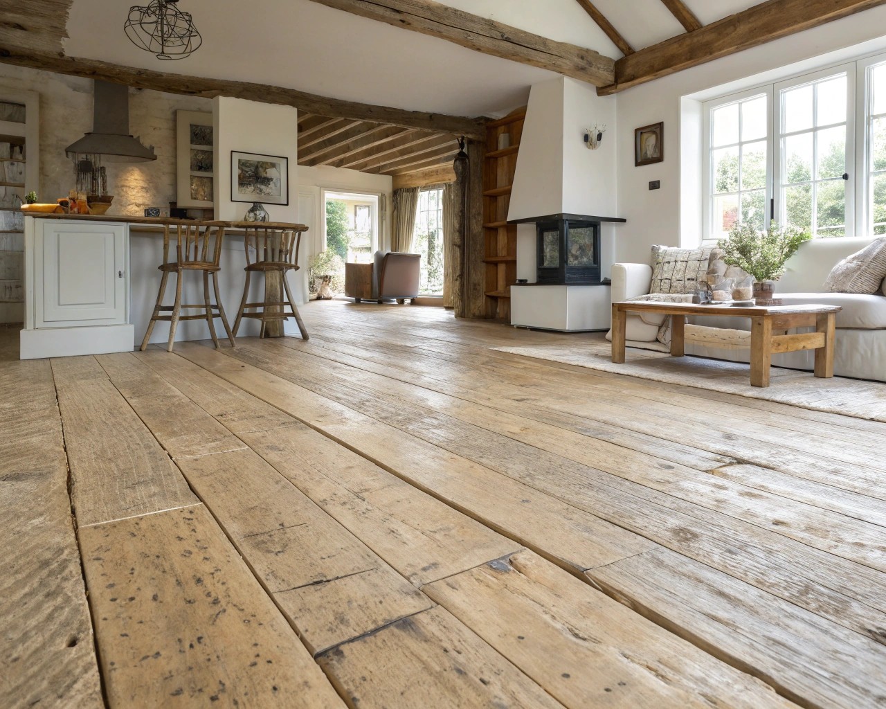 Distressed and textured finishes offer rustic charm and a lived-in feel perfect for family homes.